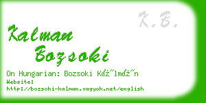 kalman bozsoki business card